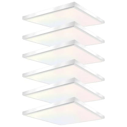 GT-Lite 2'x2'4200 Lumen 6 Pack LED Flat Panel,Flush Mount and Drop Ceiling - color: White 6 Pack, size: 2x2 Feet