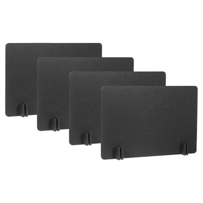 PATIKIL Desk Divider, 4 Set 24 x 16 Inch Acoustic Freestanding Desk Divider Desk Privacy Panel with 16 Pcs Support Feet for Library Office Workstation,Black - color: Black