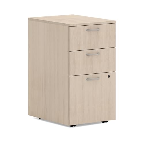 HON MOD Mobile File Cabinet, 3 Storage Drawers Filing Cabinet, Desert Oak - color: Desert Oak, style: 2 Box Drawers / 1 File Drawer