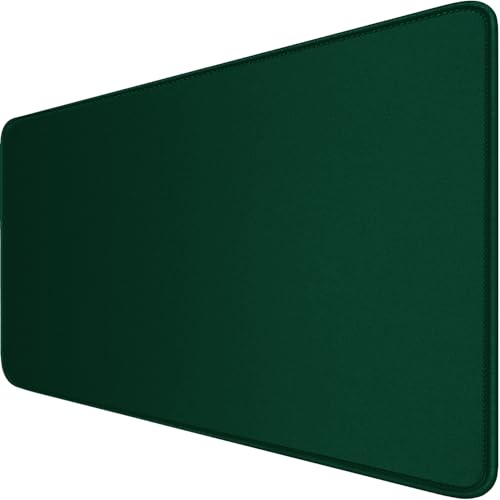 Gaming Mouse Pad with Stitched Edges, Durable Non-Slip Natural Rubber Base - color: Green, size: 31.5L x 15.7W inches
