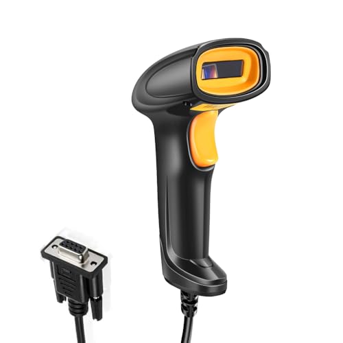 Handheld Wired QR Barcode Scanner 1D 2D Bar Code Reader RS232 Interface for Serial Connection - style: RS232