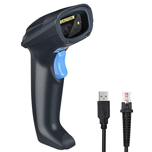 OBZ USB Barcode Scanner Handheld Wired Bar Code Reader Automatic Plug&Play | 1.5m USB Cable,CMOS 1D/2D Reading,3 Scan Modes,Supports multiple systems for warehouses、supermarkets、library、retail stores - style: USB handheld Scanner