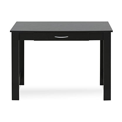 FURINNO Jaya Writing Desk For Residential Use With DrawerBlack, Blackwood, Large - color: Blackwood, size: 39 inches