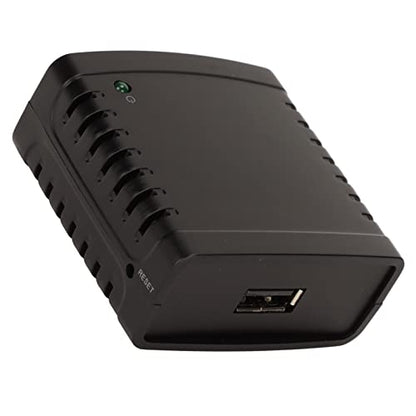 GOWENIC USB Printer Server, Printer Network Sharer, TCP/IP LPR Print Server, Wireless Extender Sharer, 10/100Mbps RJ45 LAN 1 Port USB Ethernet Extension Adapter, 100-240V(#3)