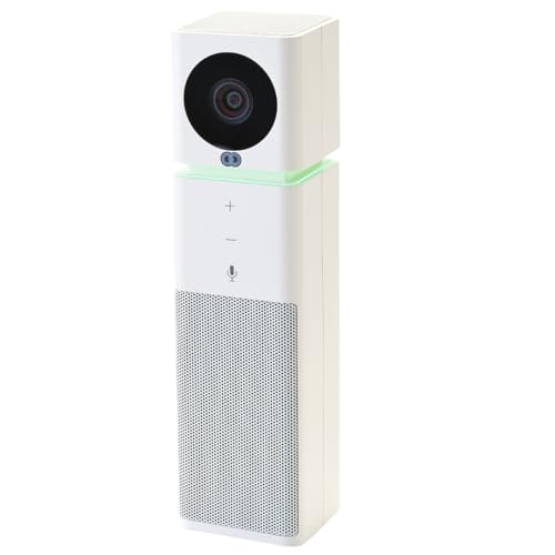 Boom UNO Full HD 1080p Conference Camera & Video Bar, 120° Wide Angle Lens, Full Duplex Speaker & Noise Reducing Mic, USB Plug & Play for Zoom, Teams & Google Meet (White) - color: White