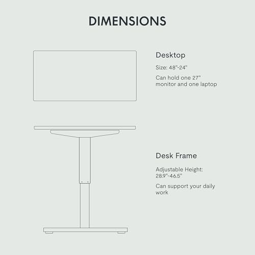FLEXISPOT EN2 48"x24" Electric Standing Desk with PC Stand Bundle, Maple - color: Maple Top + White Frame, size: 48x24 | PC Stand