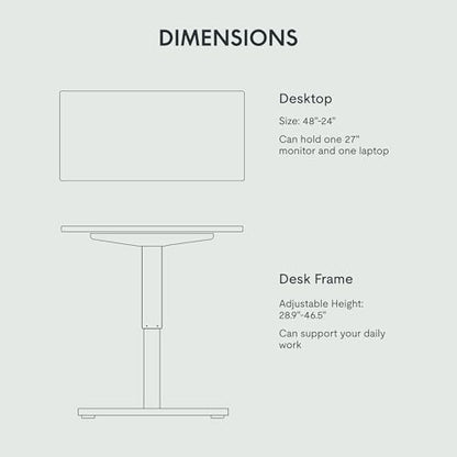 FLEXISPOT EN2 48"x24" Electric Standing Desk with PC Stand Bundle, Maple - color: Maple Top + White Frame, size: 48x24 | PC Stand