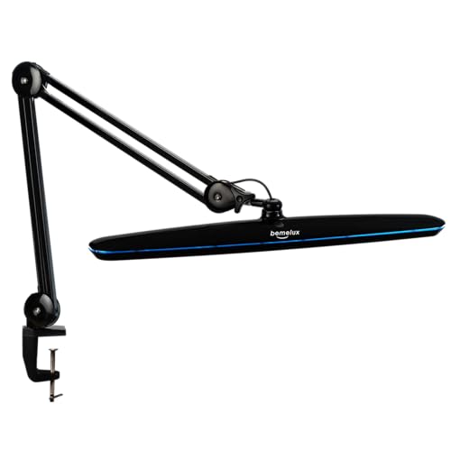23-Inch LED Task Lamp with Clamp, 24W 2200LM, Black - color: Black