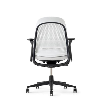 Haworth Breck Ergonomic Office Chair, Home Office Desk Chair, Lunar | Computer Desk Chair with Height-Adjustable Lumbar Support, Black Trim, and 4D-Arms - color: Lunar, style: Black Trim