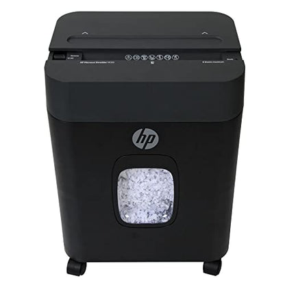 HP - Micro Cut Paper Shredder, 8-Sheet with Slide Top for Home Office - size: 8 Sheet