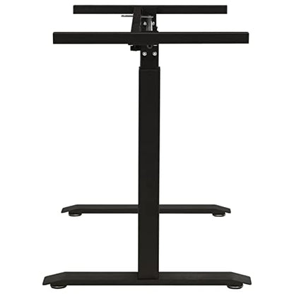 Gecheer Manual Height Adjustable Standing Desk Frame, Hand Crank Black Powder-Coated Steel, for Home Office Workspace, 28.0-44.5 in Height, 23.6 x 63.0 x 44.5 in Dimensions