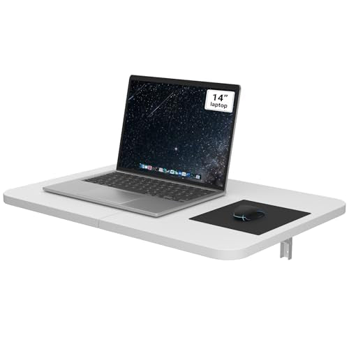 Neoaider Wall Mounted Folding Desk 23.6” x 15.7”, White - color: White, size: 23.6" x 15.7"