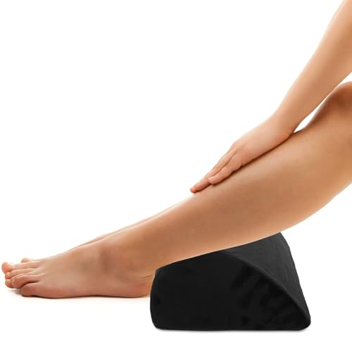 Zerodeko Memory Foam Footrest Pillow Non-Slip Base, Removable Washable Cover, Ergonomic Floor Cushion for Office and Home Use, Portable Footrest for Desk and Travel