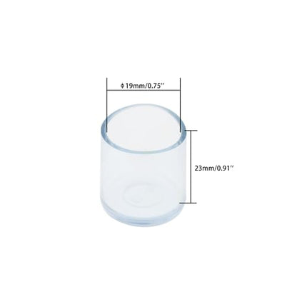 Round Chair Leg Caps,PVC Furniture Feet Covers,TTZEZE Transparent Round Floor Protectors,Clear Table Feet Covers Preventing Plastic Chair Leg Covers Scratches and Noise 19mm/0.75'', 12 - size: 0.75 inches