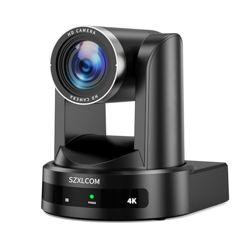 4K PTZ Camera for Conference Room & Church, 20X Optical Zoom, HDMI SDI USB LAN, AI Auto Tracking Camera for Live Streaming - color: coal black
