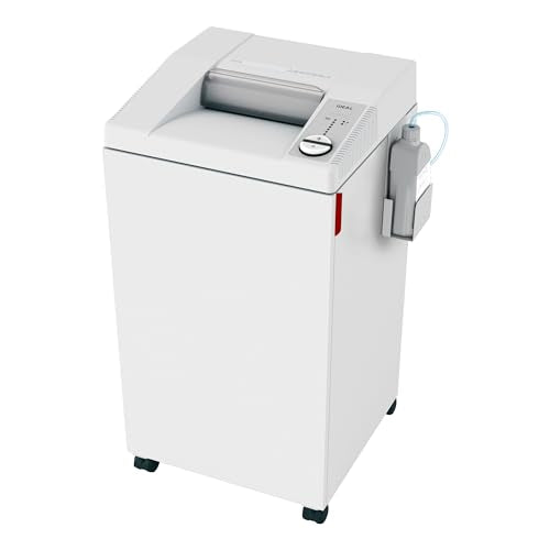 ideal. 2604 Cross-Cut Centralized Office Shredder with Automatic Oiler, Continuous Operation, 23 to 25 Sheet Feed Capacity, 26 gal Bin, Shred Staples/Paper Clips/Credit Cards/CDs/DVDs, P-4 Security - size: Cross Cut - 23 Sheets