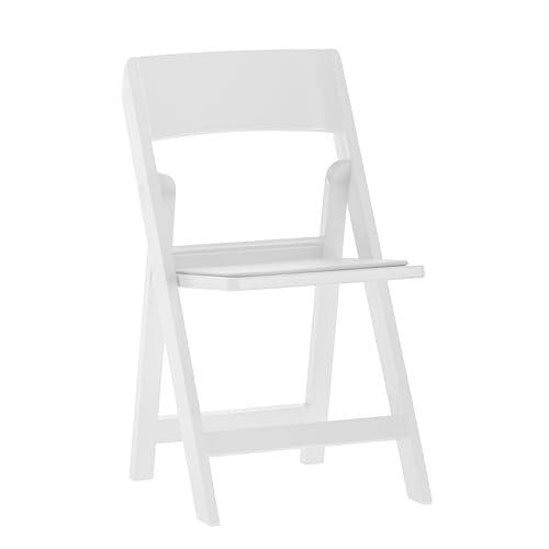 Flash Furniture Hercules Resin Folding Chair, White - color: White, size: Set of 1, style: Modern