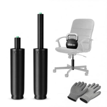 MASTERY MART 11-17 Inch Office Chair Cylinder Replacement with Gloves, 5.5" Stroke Gas Lift, Heavy Duty 1000 Lbs Class 4 Hydraulic Pneumatic Piston, Universal Fit - size: 5.5'' Travel Length
