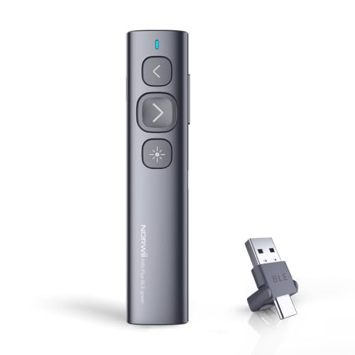 Norwii N95 Presentation Clicker with Green Laser Pointer for Presentations - color: Green Light, size: USB-AC