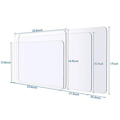 Oterri Clear Writing Desk Pad, 24’’x48” Heat Resistant Waterproof PVC Round Edge Durable Desk Protect Mat, Anti-Static Writing Mat Table Protector - size: 24" x 48"