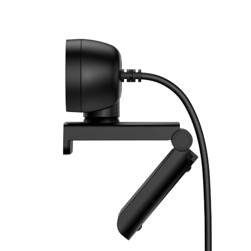 HP 320 FHD Webcam - USB-A Computer Camera with Mic & Privacy Cover - for Desktop, Laptop, & Chromebook - 1080p Resolution w/Wide FOV - Zoom & Teams Compatible - Clip Mount, Tripod Support, & Swivel