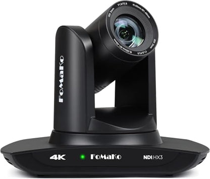 FoMaKo 4K HDMI PTZ Camera NDI AI Auto-Tracking(Gen 3), NDI HX3 Certified, 20X Optical Zoom,USB 3.0 LAN HDMI PTZ Camera 4K for Church, Worship, Education, Conferences,(NDI License Included), K20UH - color: Classic Black