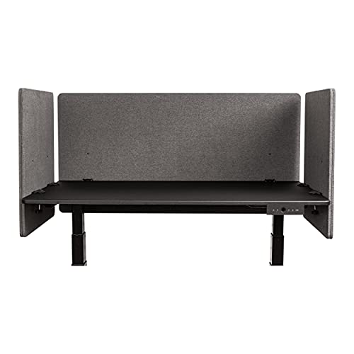 Stand Up Desk Store ReFocus Clamp-on Acoustic Desk Divider Privacy Panel that Reduces Noise and Visual Distractions (Ash Gray, 47.25" x 23.6", 23.6" x 23.6", & 23.6" x 23.6") - color: Ash Gray, size: 48" Set