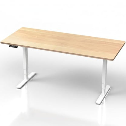 VIVO Light Wood 71 x 30 in Standing Desk, DESK-KIT-2EW71C - color: Light Wood Top / White Frame, size: 71 x 30 inch