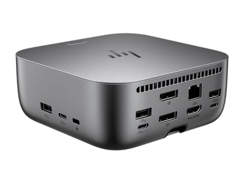 HP 180W Thunderbolt 4 Ultra Dock Port Replicator Bundle w/DKZ Hub (Universal Thunderbolt/USB-C Docking Station, Single Cable for Charging, Data Transfers to Any Brand Laptop) - style: 180W Thunderbolt 4