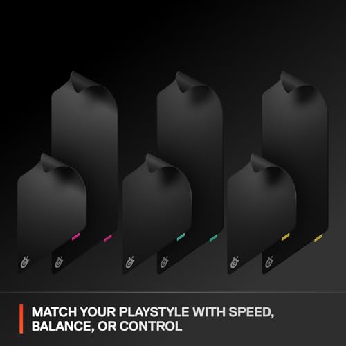 SteelSeries QcK XL Performance Control Gaming Mousepad — Extra Density for a Smooth Glide — Low-Profile Edge Stitching — Non-Slip Neoprene Rubber Base — 15.75 x 34.43 inch — FPS, MOBAs, RTS, MMO - size: XL, style: Control