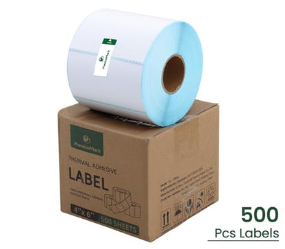 500 Labels 1 Rolls 4"×6" Direct Thermal Shipping Labels | Perforated and Strong Adhesive, Commercial Grade, Compatible with Zebra, Rollo, Jadens, Nelko, and Other Thermal Printers - size: 1 Rolls | 500 Labels, style: Roll