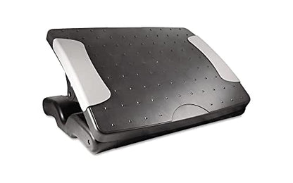 Kantek Ergonomic Adjustable Height Under Desk Footrest, 4 Height Setting, Adjustable Tilt Angle, Supports Legs to Enhance Comfort and Relieve Muscle Fatigue