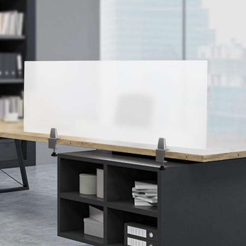 Desk Privacy Panel, Desk Divider, Desks Partition, Frosted Acrylic Desktop Privacy Panel with Stable C-Clamp for Home Office School Retail Clinic (1Pcs, 47 * 18 * 2in) - size: 47*18*2in