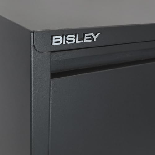 Bisley 2-Drawer Flush Front Vertical File Cabinet - Anthracite Grey - color: Anthracite Grey, size: 2 Drawer