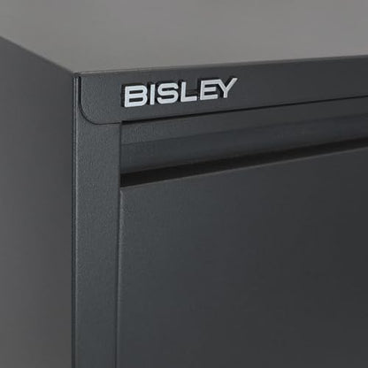 Bisley 2-Drawer Flush Front Vertical File Cabinet - Anthracite Grey - color: Anthracite Grey, size: 2 Drawer
