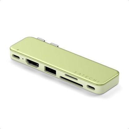 Satechi 6-in-2 USB-C Snap Hub, 4K/60Hz HDMI, for MacBook Neo, Citrus - color: Citrus