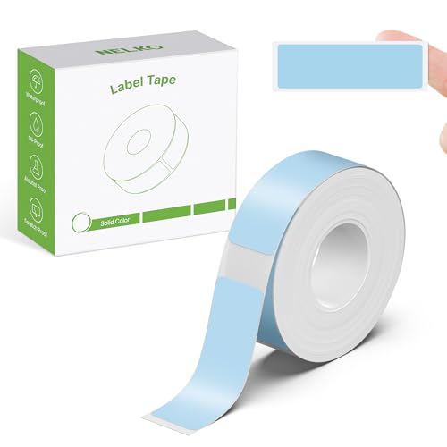 Nelko Genuine P21 Label Maker Tape, 14x40mm(0.55"x1.57"), Blue - color: Blue