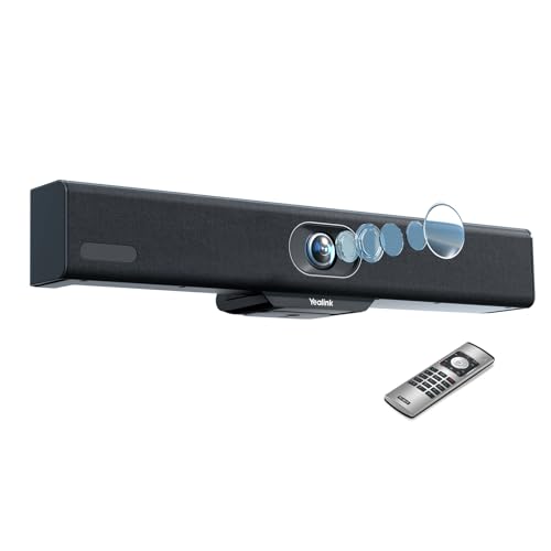 Yealink MeetingBar A10 Conference Room Camera and Microphone Android System | Teams Certified,4K Webcam,120 Angle,AI Auto Framing,Speaker Tracking,Noise Cancellation,8-Mic Array,Zoom Rooms,TV Video Bar - style: NO.2 A10-010 (with system)