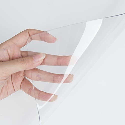 Oterri Clear Writing Desk Pad, 31.5’’x15.7” Heat Resistant Waterproof PVC Round Edge Durable Desk Protect Mat, Anti-Static Writing Mat Table Protector - size: 15.7" x 31.5"