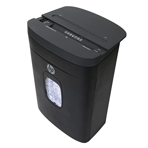 HP - Micro Cut Paper Shredder, 12-Sheet with Slide Top for Office - size: 12 Sheet