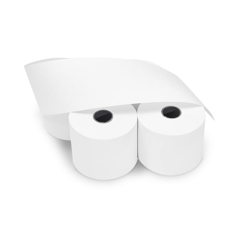 (500 Rolls) 2 1/4 x 150 ft White Adding Machine Tape Paper Rolls Premium One Ply Register/Adding Machine/Calculator Paper Rolls Printing Calculator 10 Key