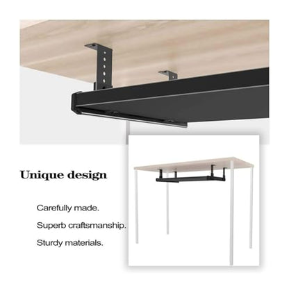 Keyboard Slides Under Desk Heavy Duty 1 Pair ， 10inch/12inch Desk Keyboard Drawer Tray Slide Rail Track- Can Support 40kg- 3 Fold Extension -Black (Size : 290mm/12inch) - size: 290mm/12inch