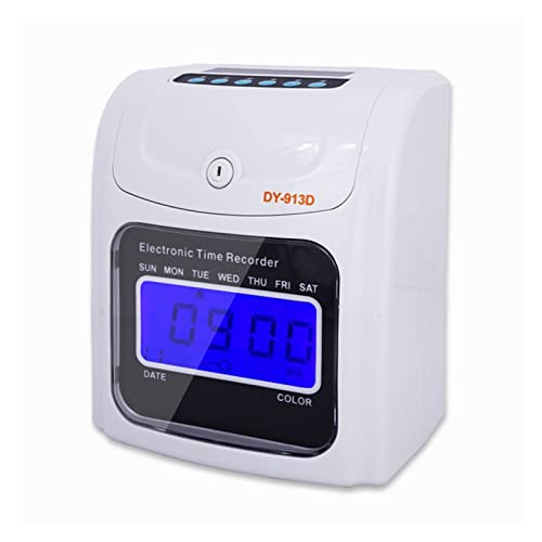 Clocking in Machine, Employee Time Clock 913D Punch Card Machine English Key Attendance Machine Time Clocks for Employees Small Business for Employees