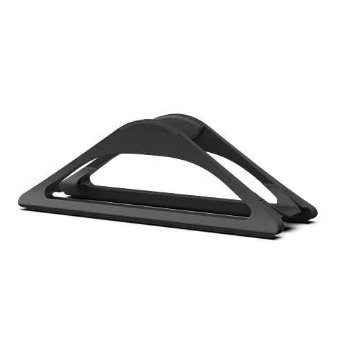HumanCentric Vertical Laptop Stand for Desks in Matte Black, Upright Adjustable Holder to Dock Apple MacBook Stand, and Other Laptops to Organize Work & Home Office, Automatic Grip - color: Black