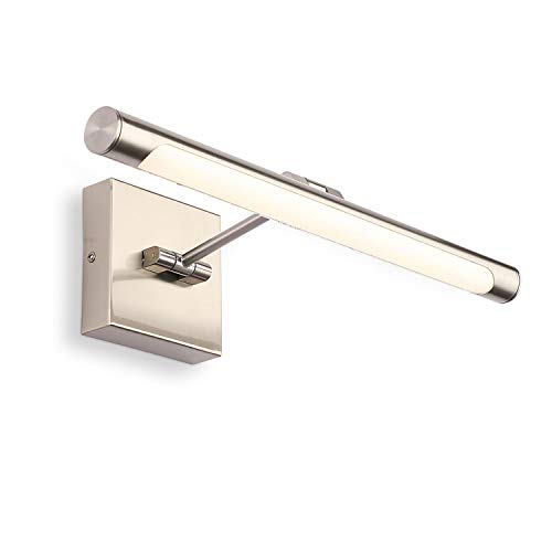 Joosenhouse Single Arm LED Picture Lights 16.53 Inch, Full Metal Artwork Lamp with Rotatable Sconces Lamp Head, 7W (45W Eqv.), Hardwired Connection, 3000K Warm White 560Lm, Brushed Nickel Finish… - color: Nickel, size: Dimmable 16.53" Long