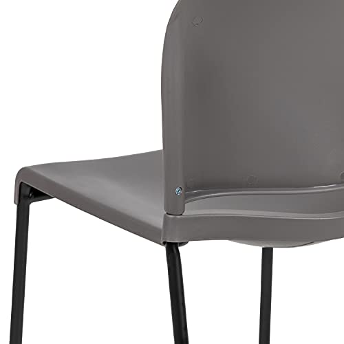 Flash Furniture Hercules Stack Chair, Black | Sled Base, Powder Coated, Contoured, 880 LBS. Weight Capacity - color: Grey, size: Set of 1