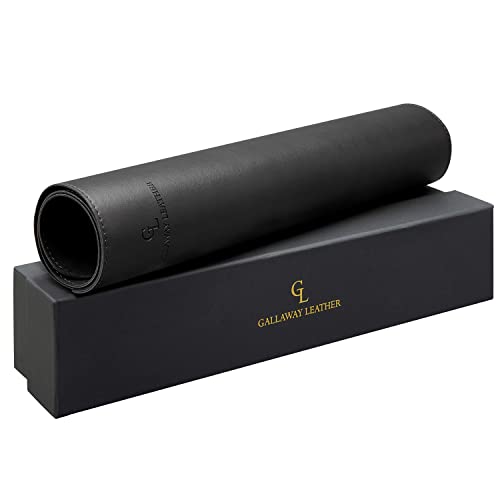 Gallaway Leather Desk Mat,Desk Writing Pad - Office Desk Pad, Medium 24" x 14" Black, Desk Mats on Top of Desks, Gift Ready Elegant Computer Desk Mat Desk Cover Desk Pad Protector PU Leather - color: Black, size: Medium