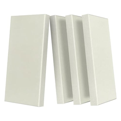 4 Pack Acoustic Panels 23.6"x11.8" Soundproof Fiberglass Panels, Off White - color: Off White, size: 23.6" x 11.8"-4pcs