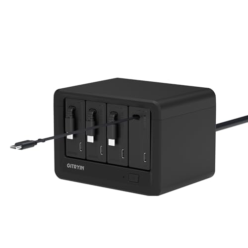Gitryin 12-in-1 Desktop Charging Station, 260W USB Retractable GaN Charger - color: Black