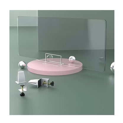 Freestanding Desk Privacy Divider, Clear Desktop Plastic Panel, Clamp On Acrylic Divider Sneeze Guard Partition Shield for Offices, Schools(30X90CM) - size: 30X90CM